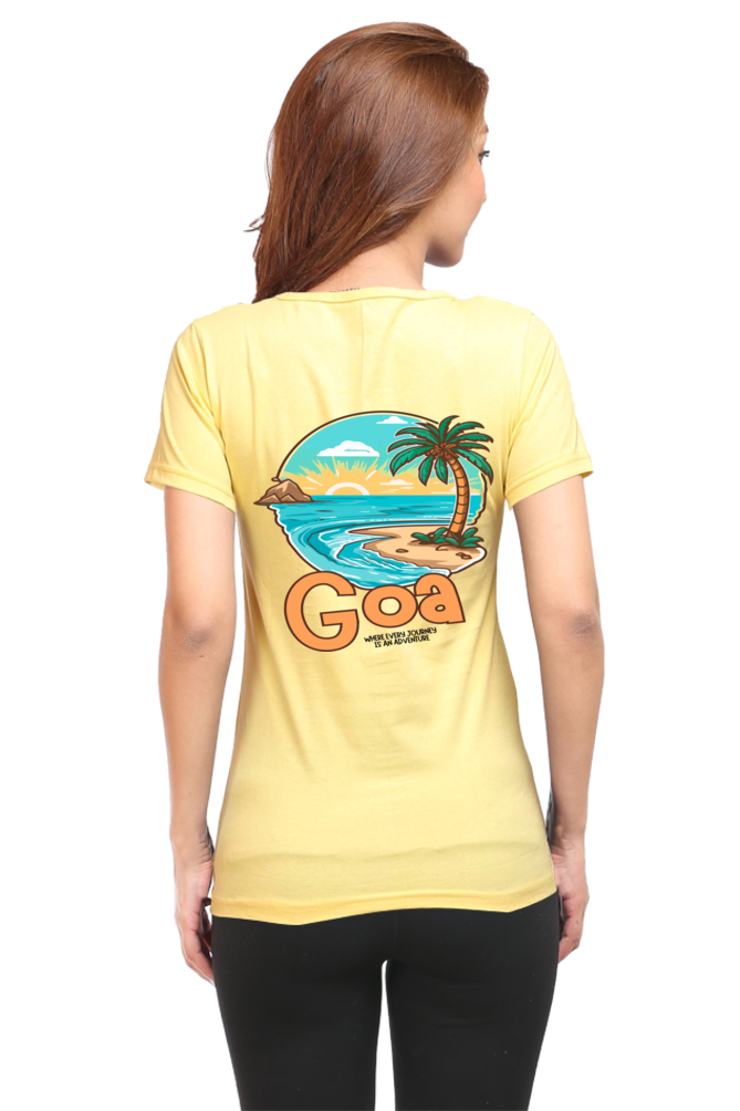 Artredis Women Cotton Printed Regular Fit T-Shirts | Goa| Half Sleeves | Round Neck