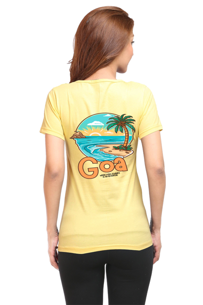 Artredis Women Cotton Printed Regular Fit T-Shirts | Goa| Half Sleeves | Round Neck