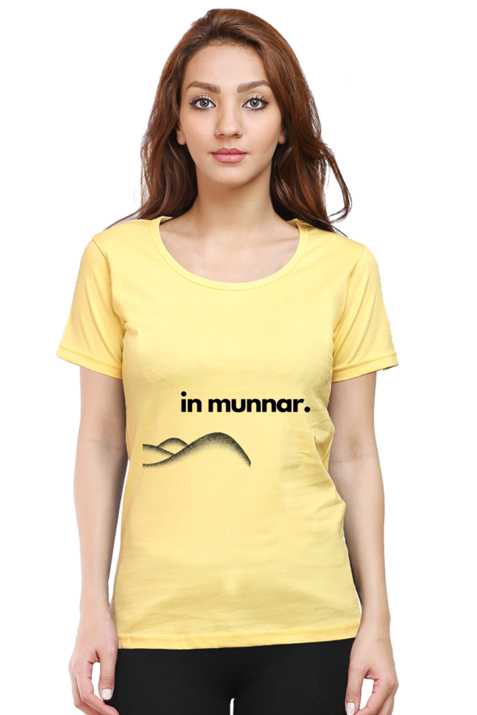 Artredis Women Cotton Printed Regular Fit T-Shirts |Munnar| Half Sleeves | Round Neck