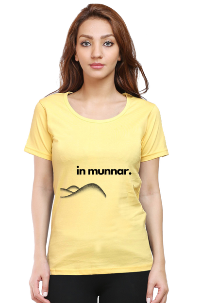 Artredis Women Cotton Printed Regular Fit T-Shirts |Munnar| Half Sleeves | Round Neck