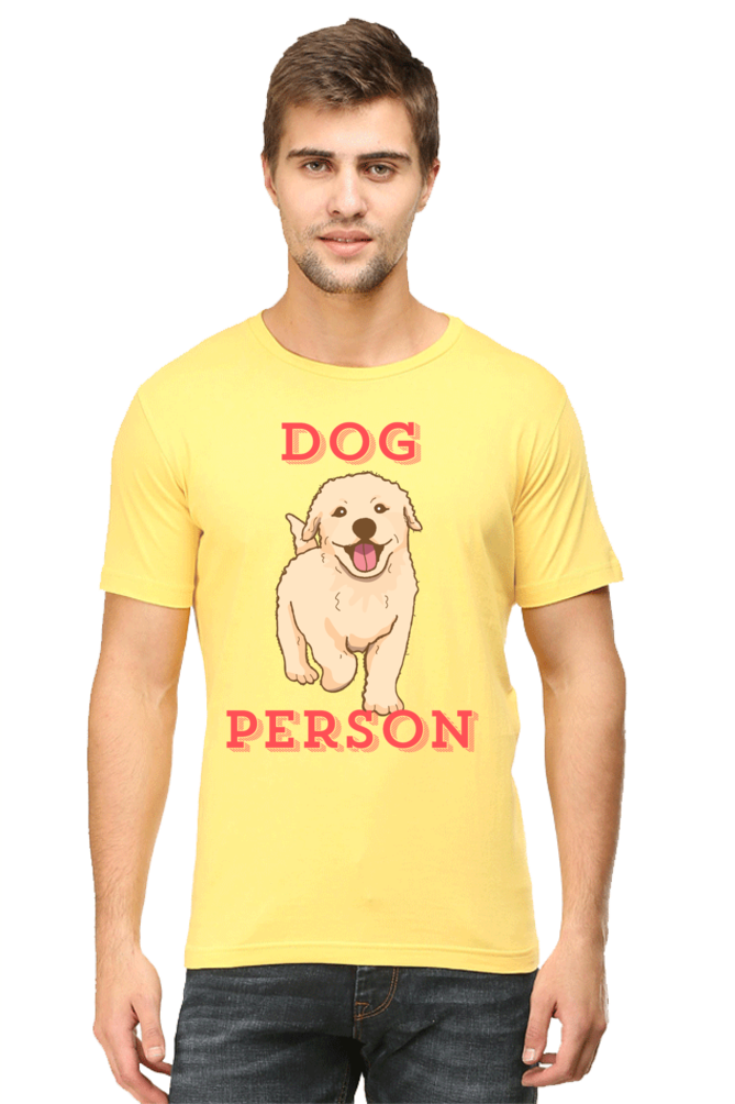 Artredis Men Cotton Printed Regular Fit T-Shirts |Dog Person| | Half Sleeves | Round Neck