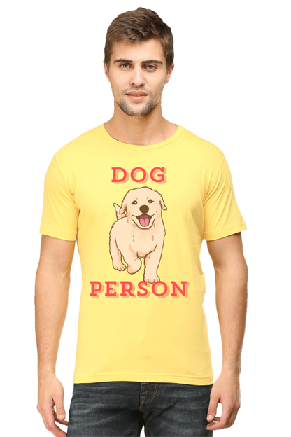 Artredis Men Cotton Printed Regular Fit T-Shirts |Dog Person| | Half Sleeves | Round Neck