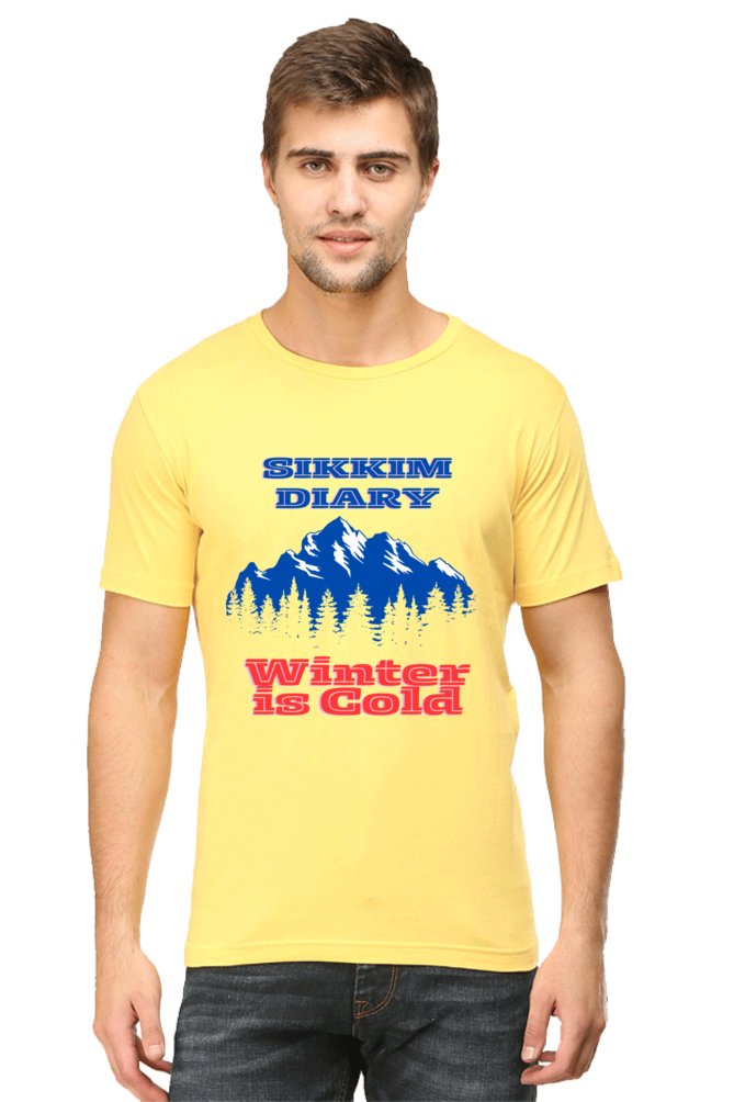 Artredis Men Cotton Printed Regular Fit T-Shirts |Sikkim Diary| | Half Sleeves | Round Neck