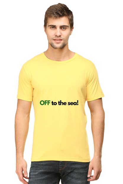 Artredis Men Cotton Printed Regular Fit T-Shirts |Off to the Sea| | Half Sleeves | Round Neck