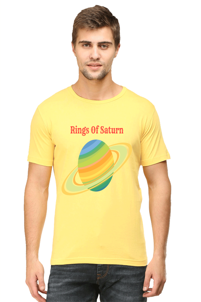 Artredis Men Cotton Printed Regular Fit T-Shirts |Rings of Saturn| Round Neck