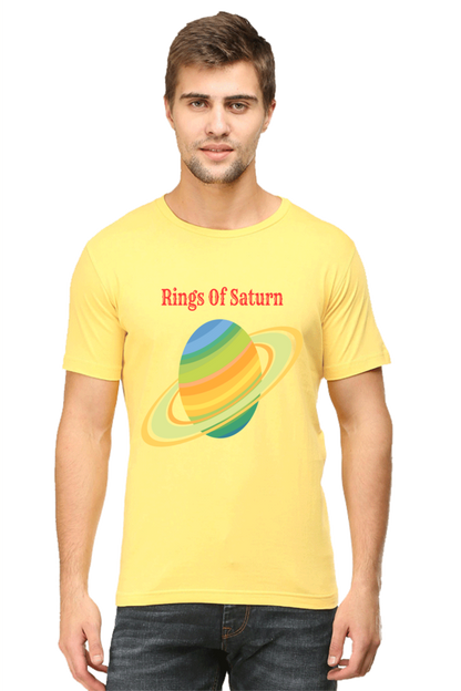 Artredis Men Cotton Printed Regular Fit T-Shirts |Rings of Saturn| Round Neck