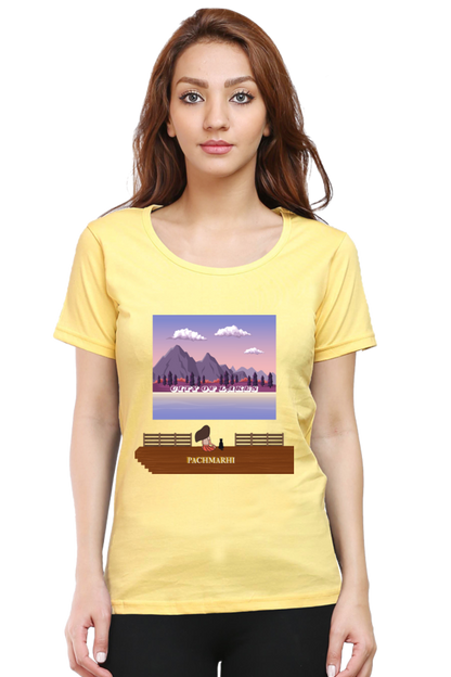 Artredis Women Cotton Printed Regular Fit T-Shirts | Panchmarhi| Half Sleeves | Round Neck