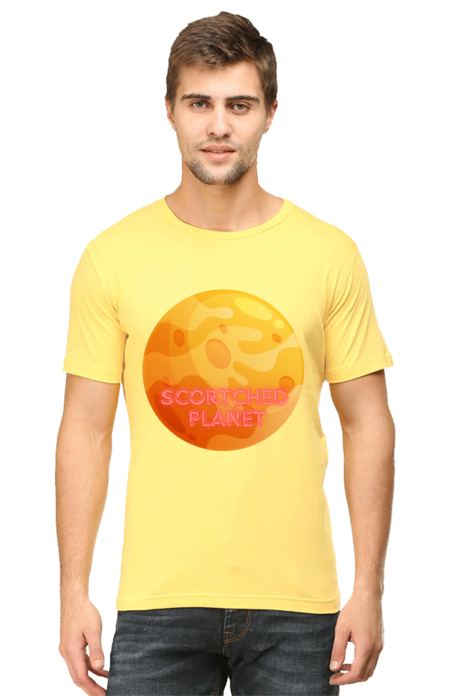 Artredis Men Cotton Printed Regular Fit T-Shirts |Scortched Planet| Round Neck