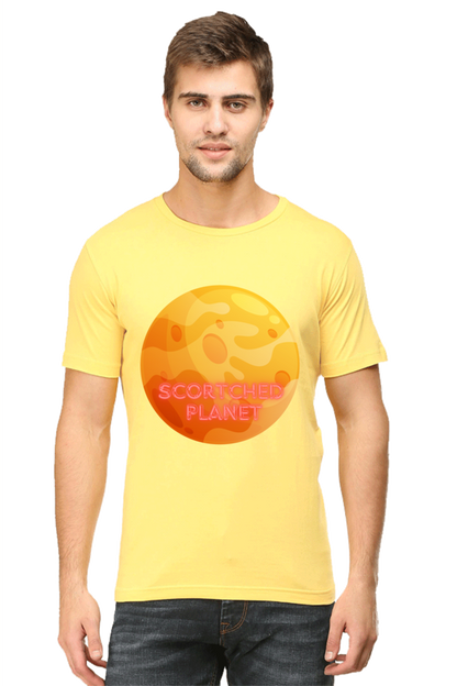 Artredis Men Cotton Printed Regular Fit T-Shirts |Scortched Planet| Round Neck