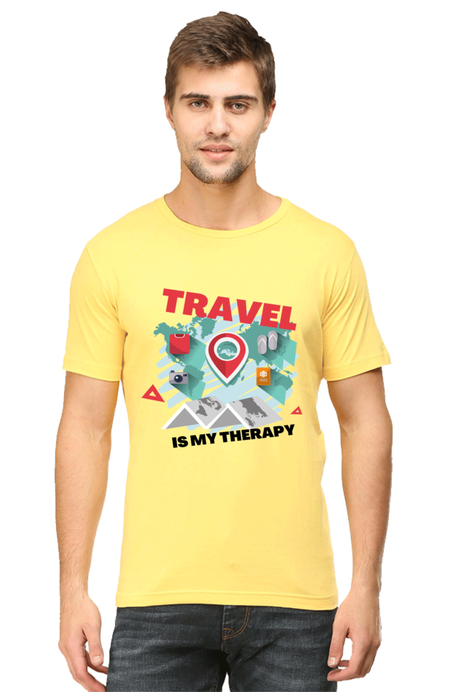 Artredis Men Cotton Printed Regular Fit T-Shirts |Travel| | Half Sleeves | Round Neck