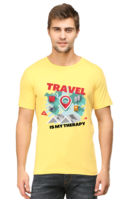 Artredis Men Cotton Printed Regular Fit T-Shirts |Travel| | Half Sleeves | Round Neck