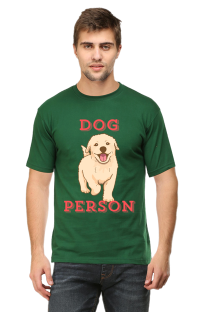 Artredis Men Cotton Printed Regular Fit T-Shirts |Dog Person| | Half Sleeves | Round Neck