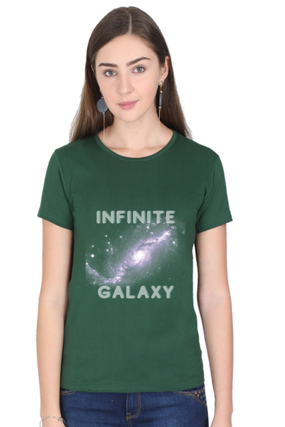 Artredis Women Cotton Regular All Over Print T-Shirts |Infinite Galaxy| Half Sleeves | Round Neck