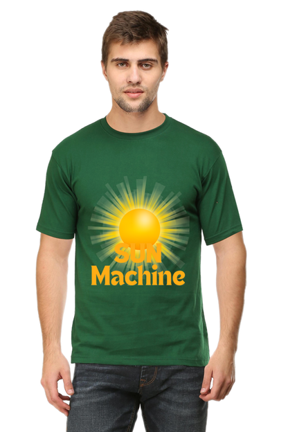 Artredis Men Cotton Printed Regular Fit T-Shirts |Sun Machine| Round Neck