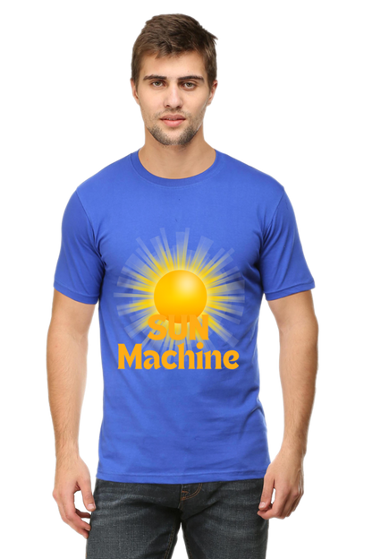 Artredis Men Cotton Printed Regular Fit T-Shirts |Sun Machine| Round Neck