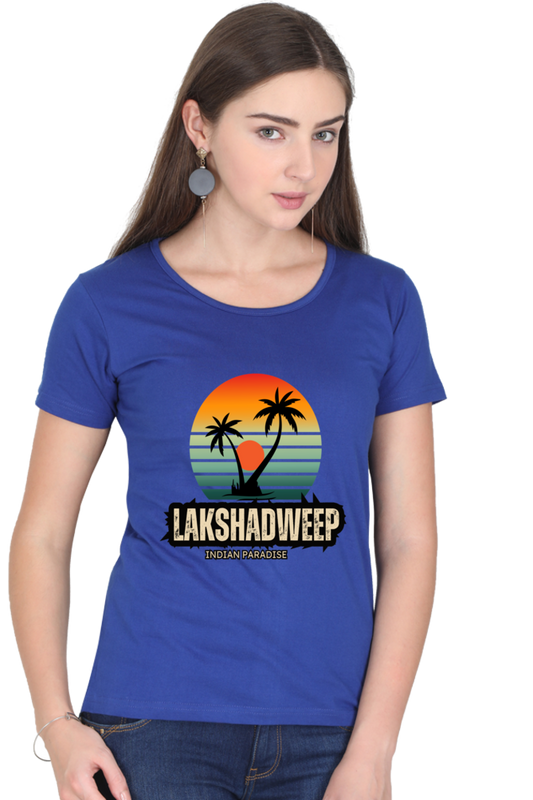 Artredis Women Cotton Printed Regular Fit T-Shirts |Lakshadweep| Half Sleeves | Round Neck