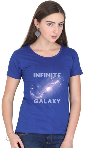 Artredis Women Cotton Regular All Over Print T-Shirts |Infinite Galaxy| Half Sleeves | Round Neck