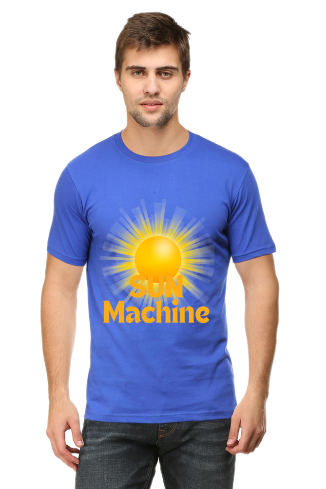 Artredis Men Cotton Printed Regular Fit T-Shirts |Sun Machine| Round Neck